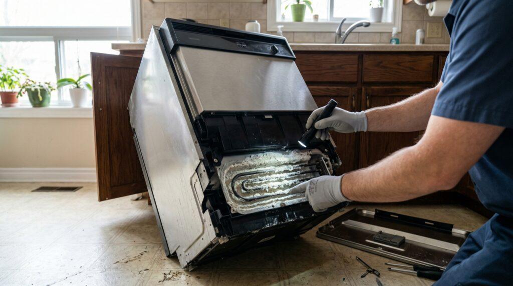 hard water damaging dishwasher in hamilton