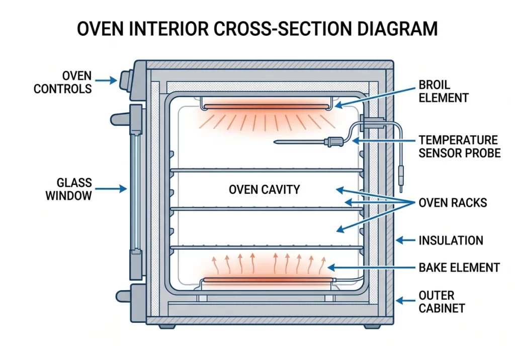 emperature sensor probe and bake element