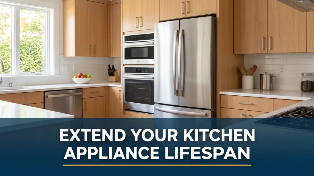 Modern kitchen appliances kept in good shape to extend kitchen appliance lifespan
