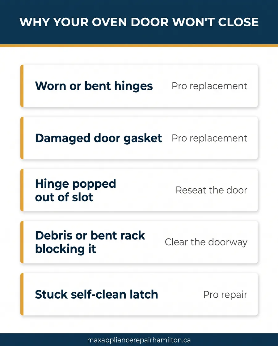 oven door not closing reasons oven door not closing reasons